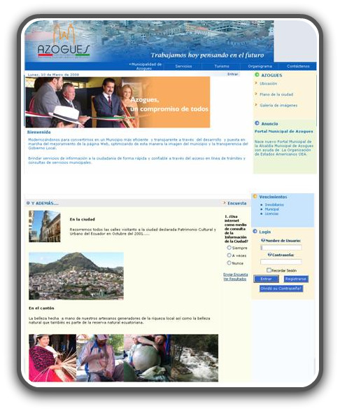 Portal del Municipio de Azogues, Ecuador